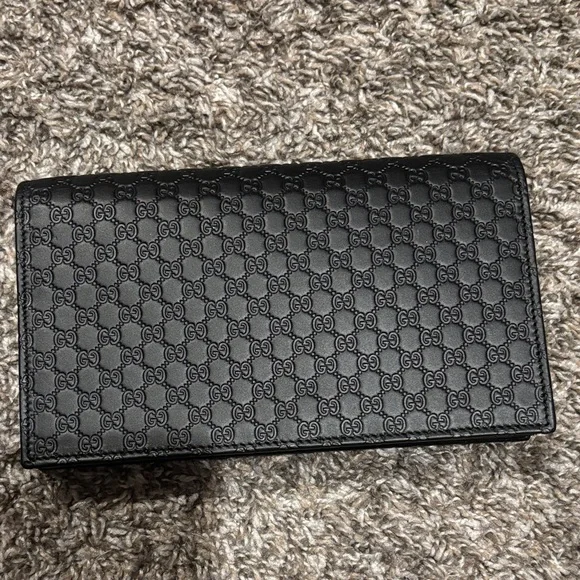 Gucci Black Logo Pattern Wallet - Picture 3 of 3